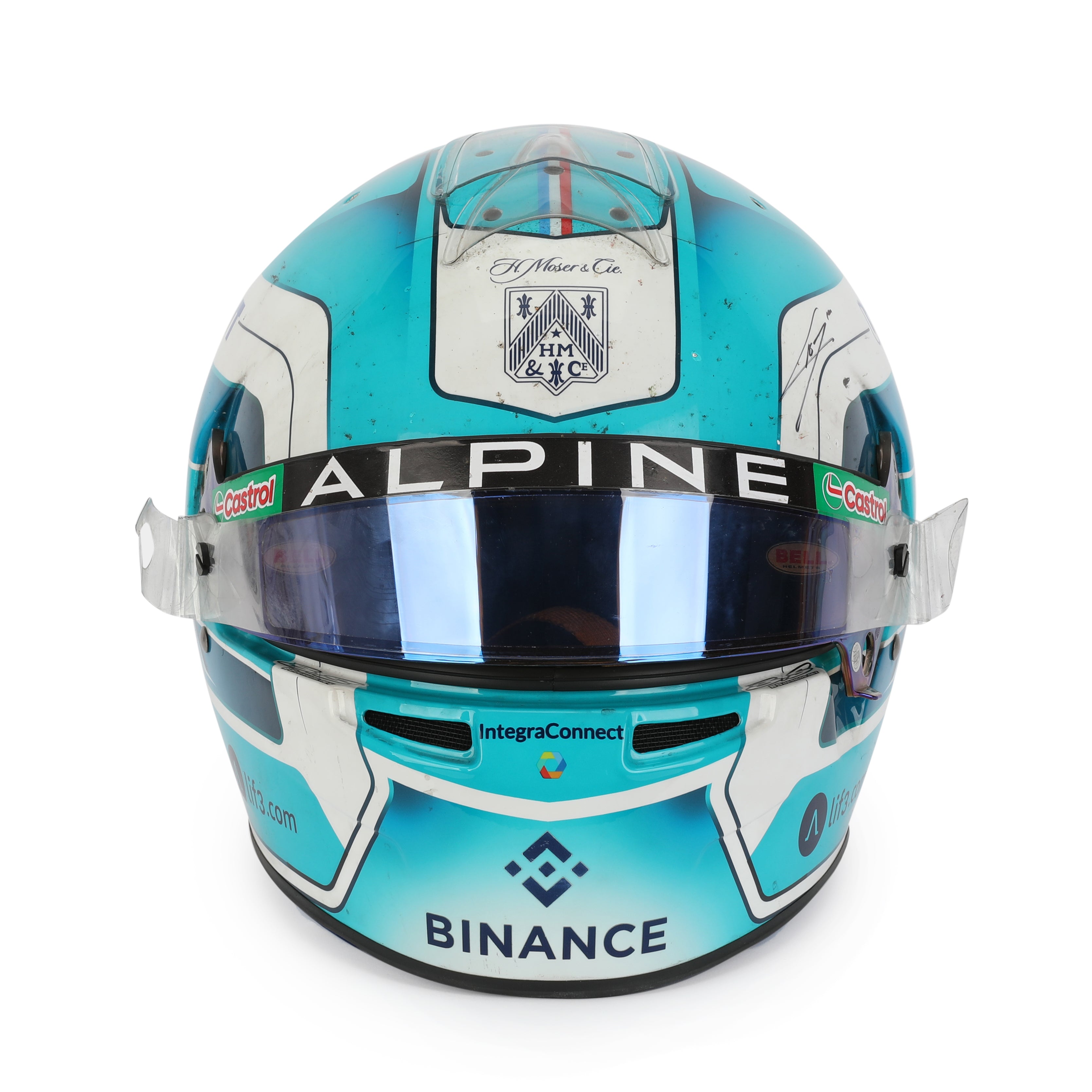 Pierre Gasly Signed 2024 BWT Alpine F1 Team Race Used Helmet - Abu ...