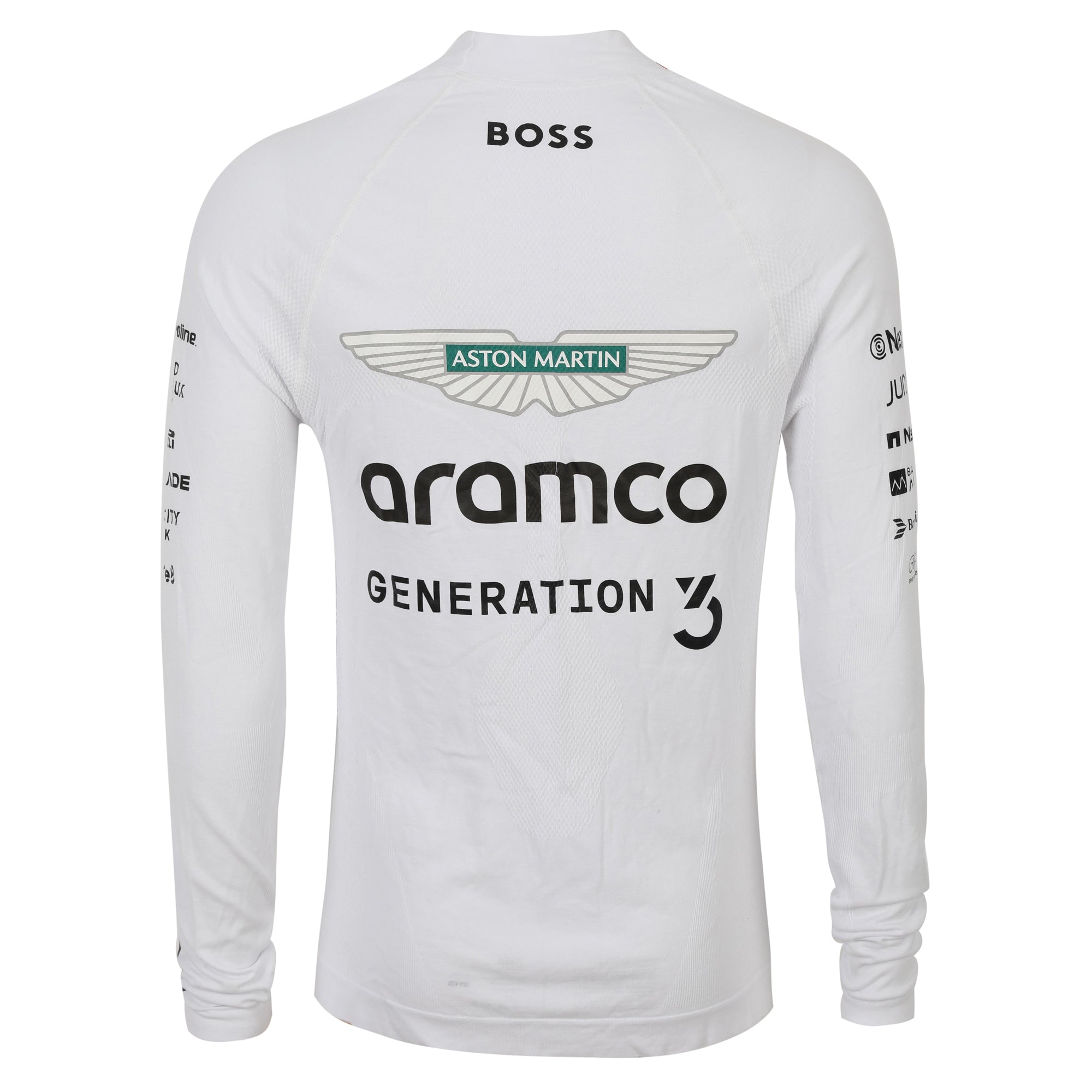 Lance Stroll Signed 2024 Aston Martin Aramco Formula One Team Grand Prix Used Nomex - US GP - White