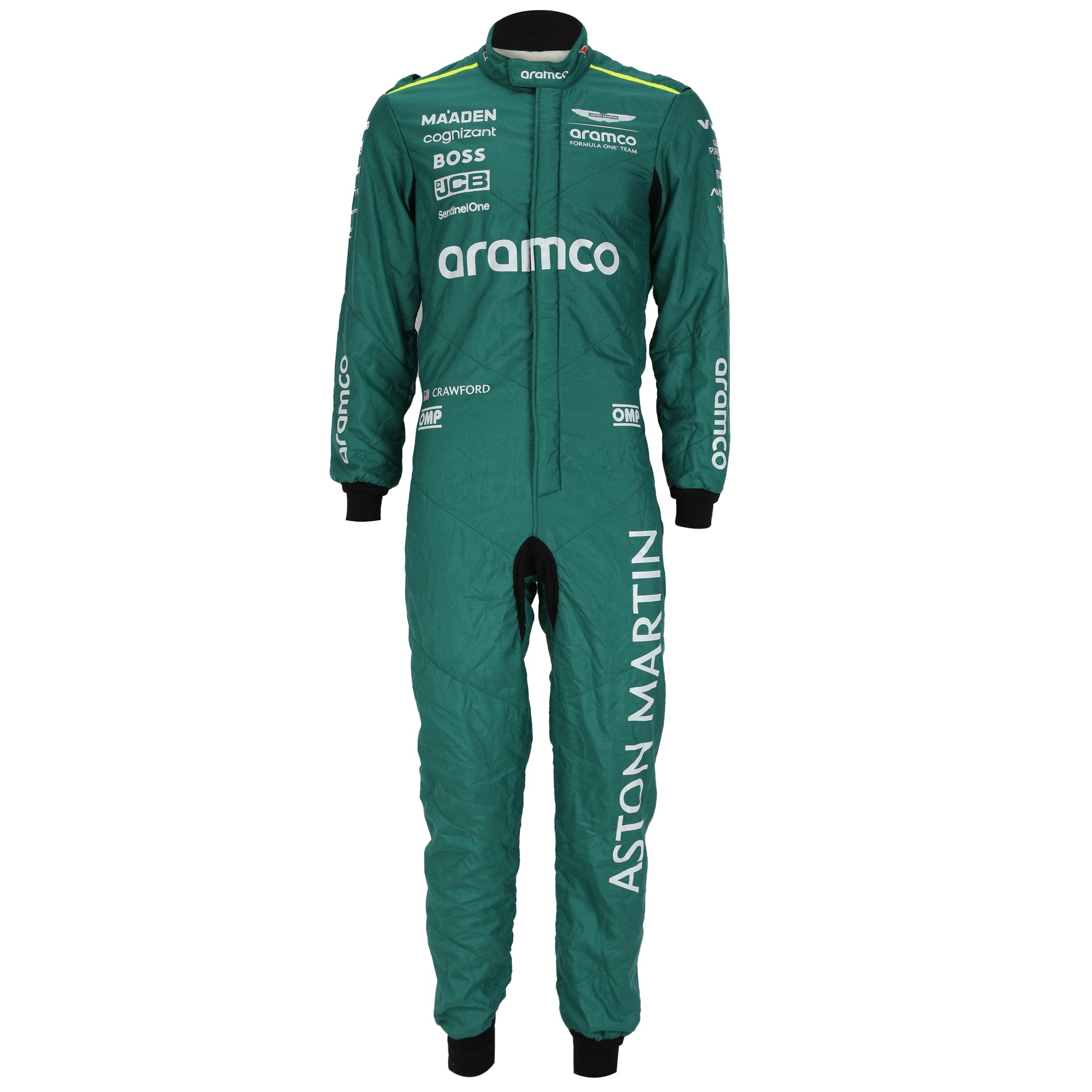 Jack Crawford Un-Signed 2024 Season Used Aston Martin Aramco Formula One Team Suit