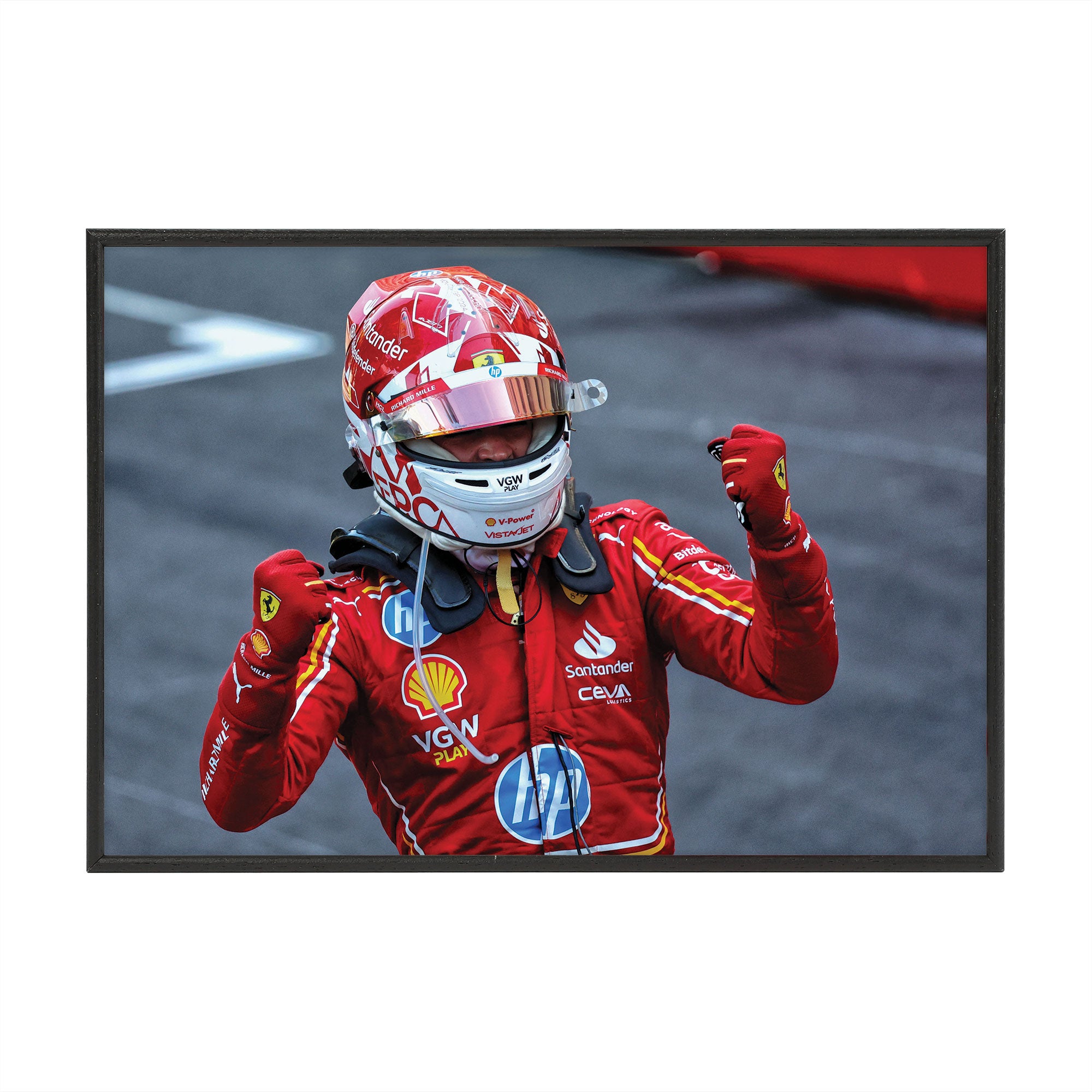 Charles Leclerc 2024 Scuderia Ferrari Frame Print - Monaco GP - Box Frame