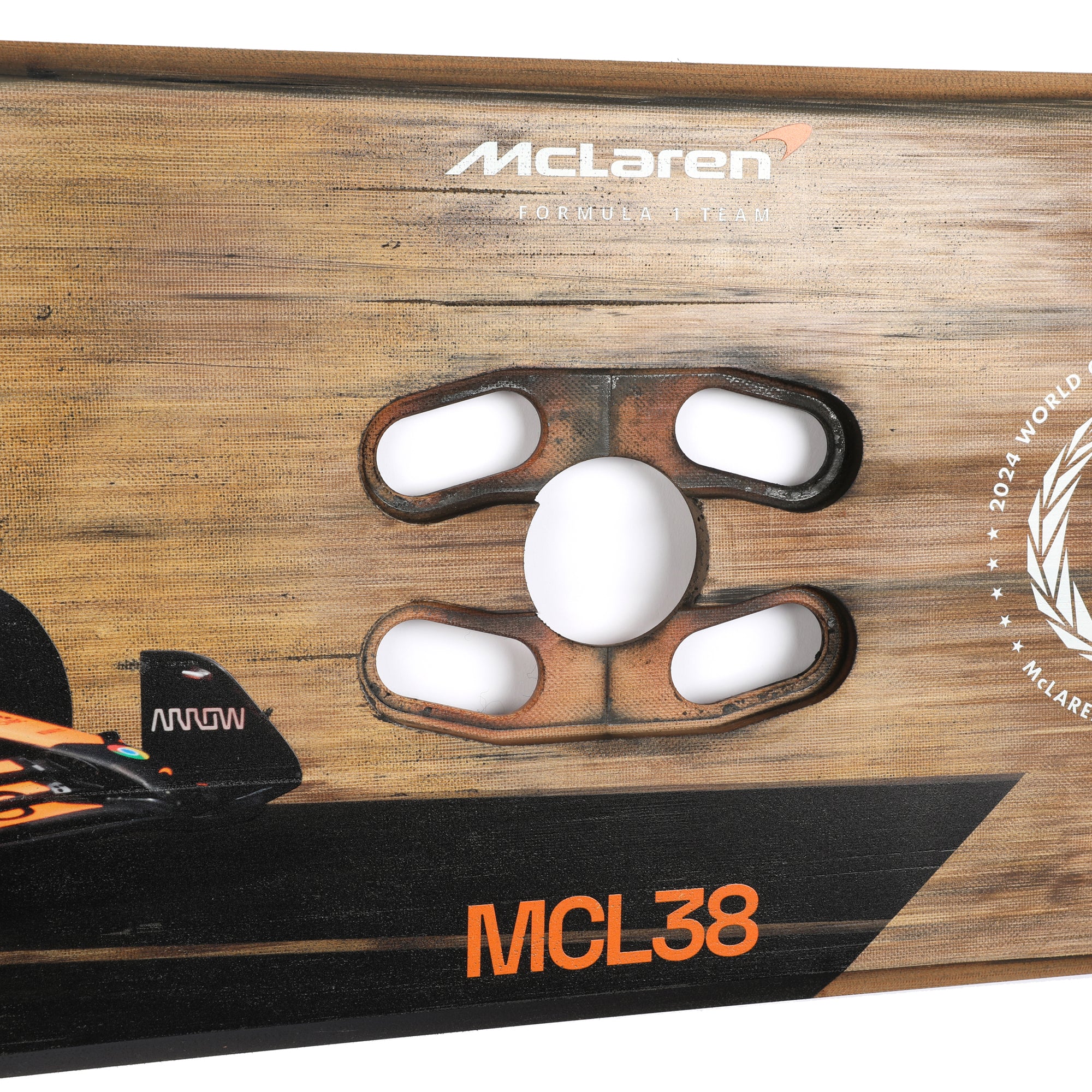 Oscar Piastri 2024 McLaren F1 Team Race Used Skid Plank Wall Art - Mexico City GP