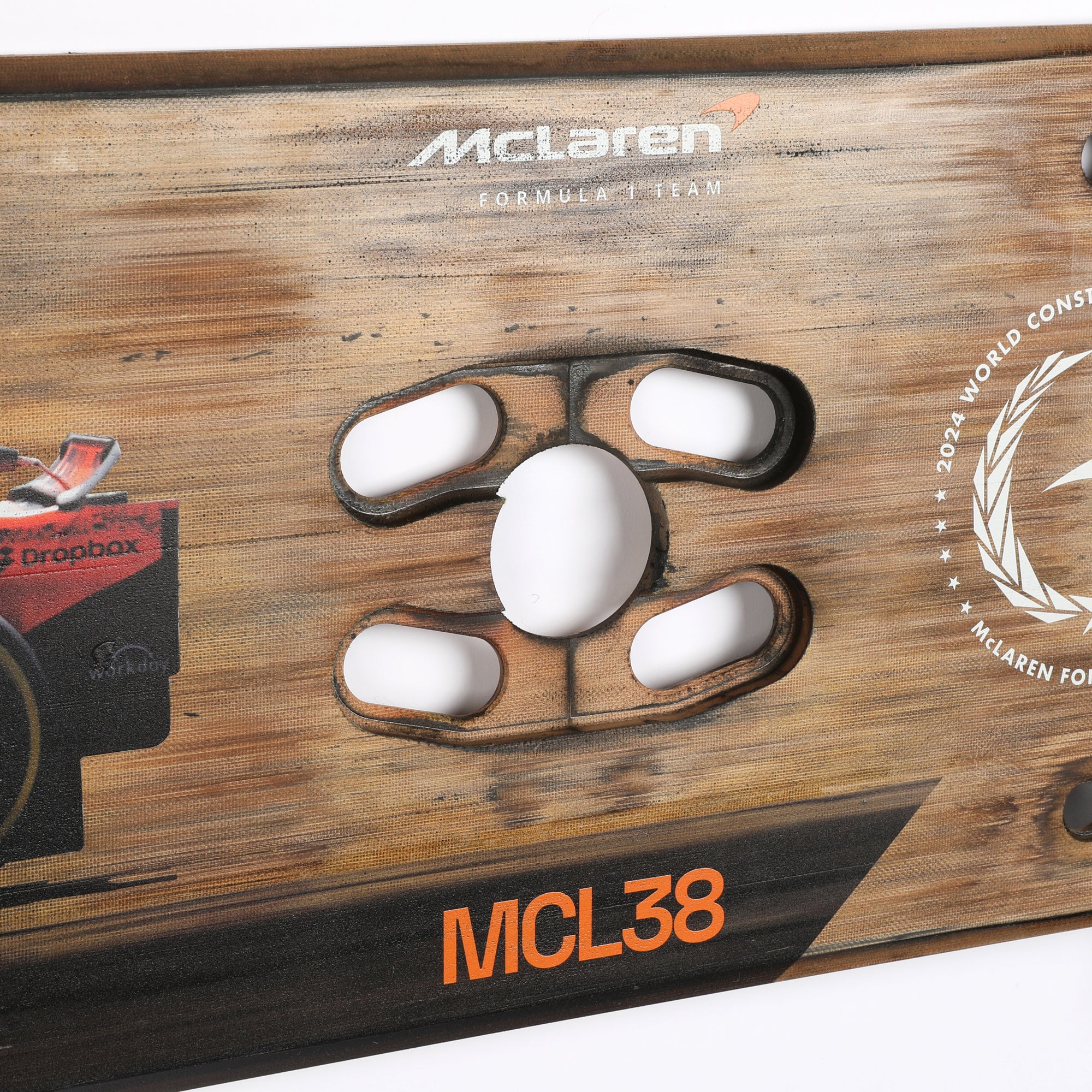 Lando Norris 2024 McLaren F1 Team Race Used Skid Plank Wall Art - Mexico City GP
