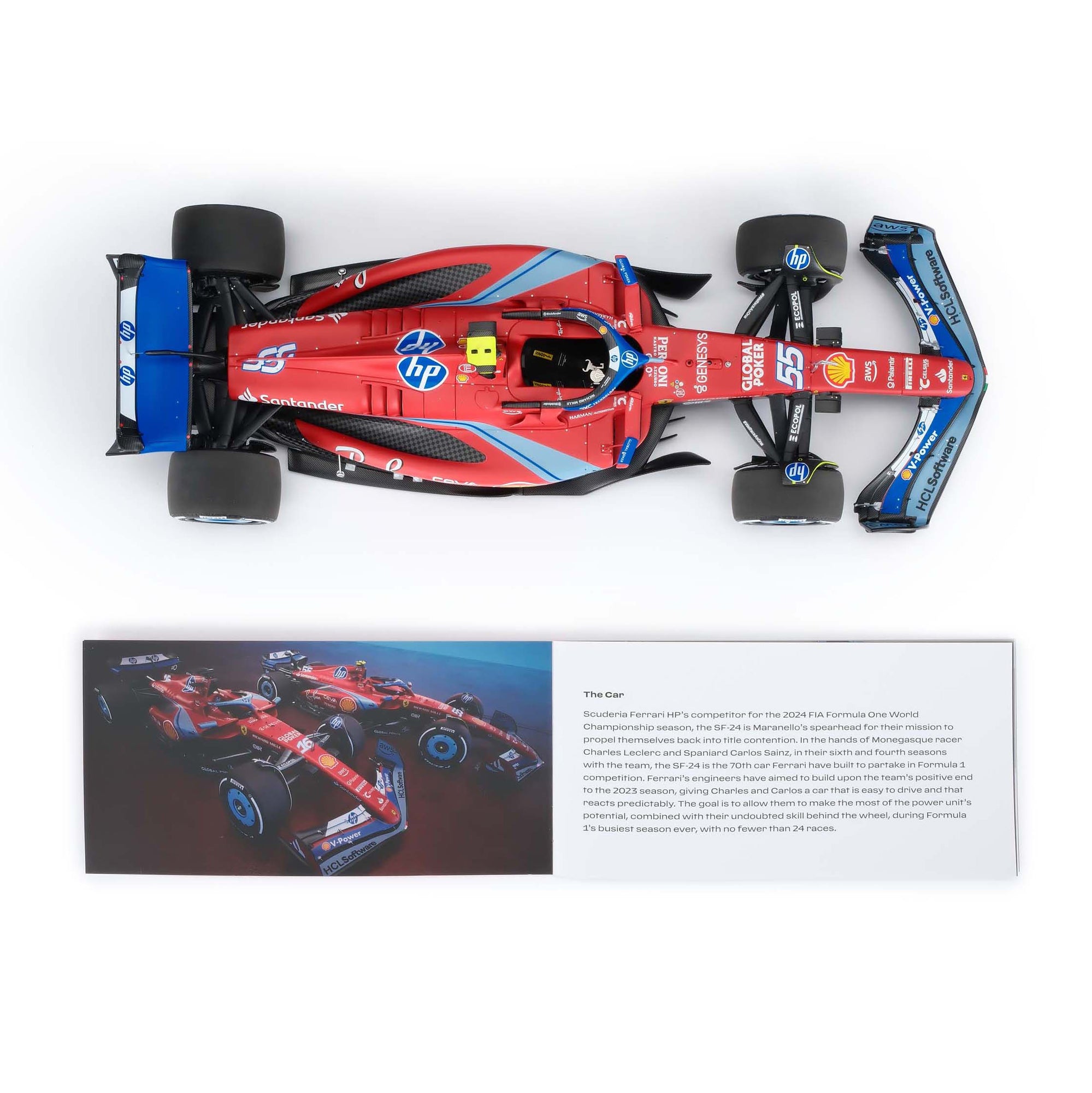 Carlos Sainz 2024 Ferrari SF-24 1:18 Scale Model Miami GP Edition