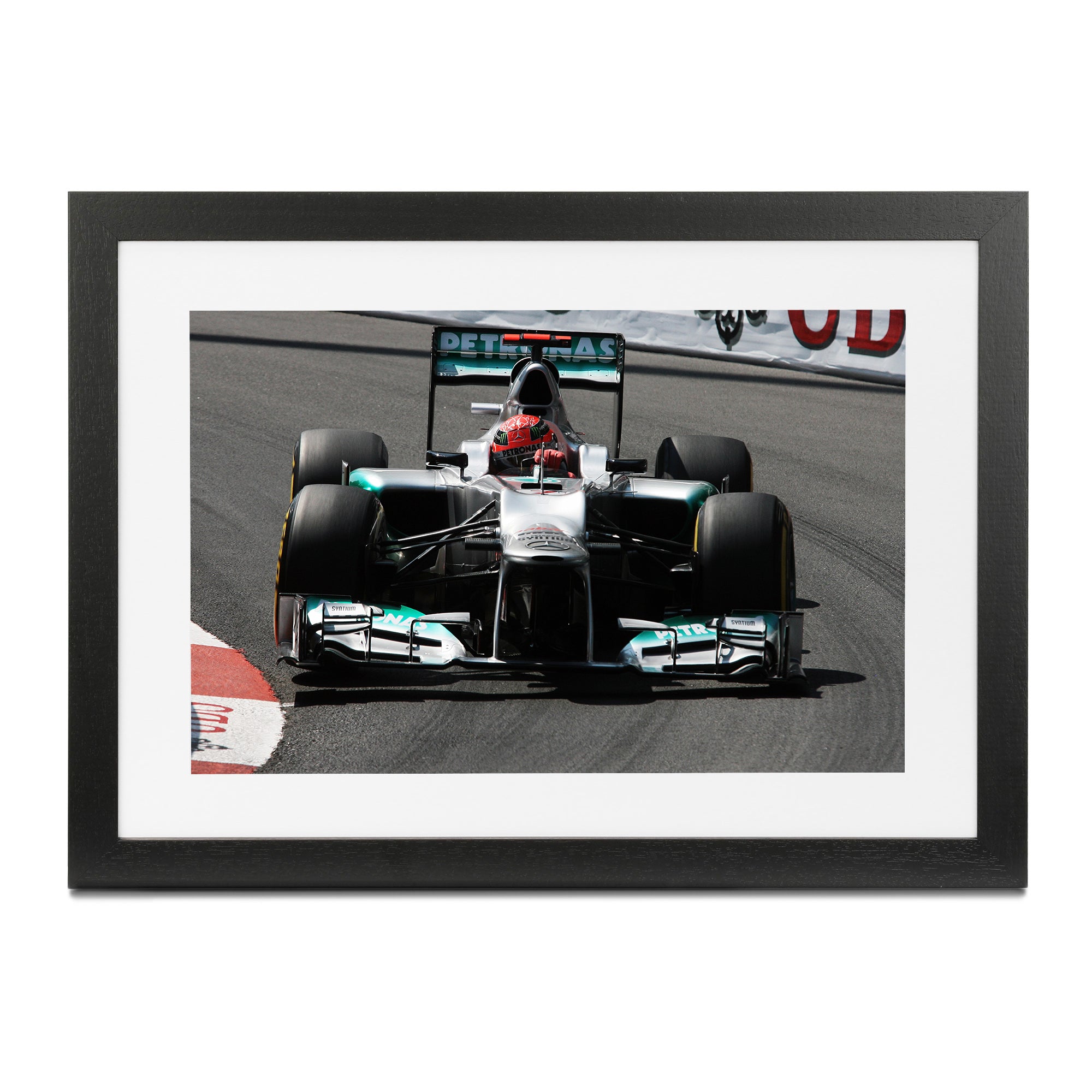 Michael Schumacher 2012 Mercedes AMG Petronas Print - Monaco GP - Traditional Frame