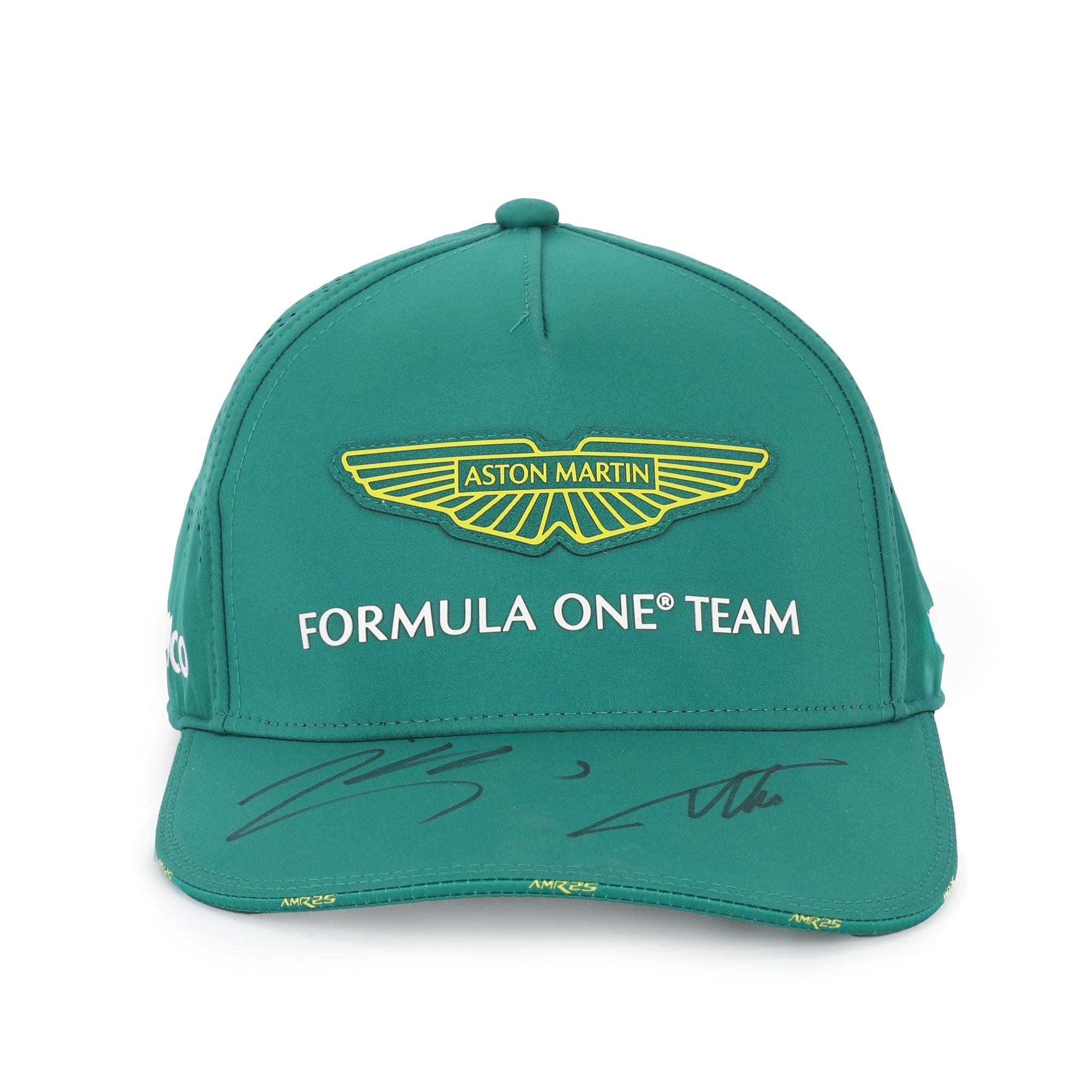 Fernando Alonso & Lance Stroll Dual Signed Aston Martin Aramco Formula One 2025 Team Cap