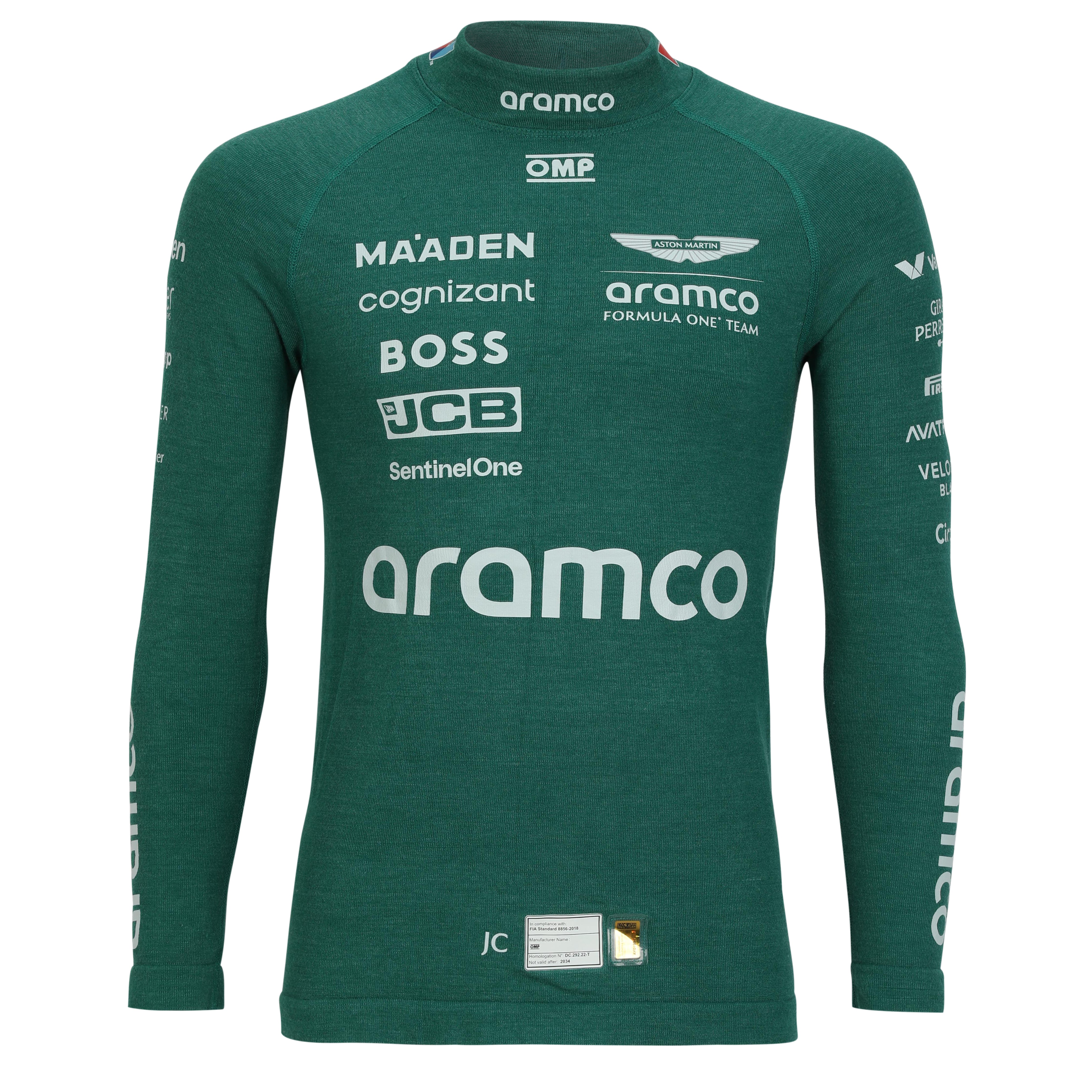 Jak Crawford Un-Signed 2024 Season Used Aston Martin Aramco Formula One Team Nomex