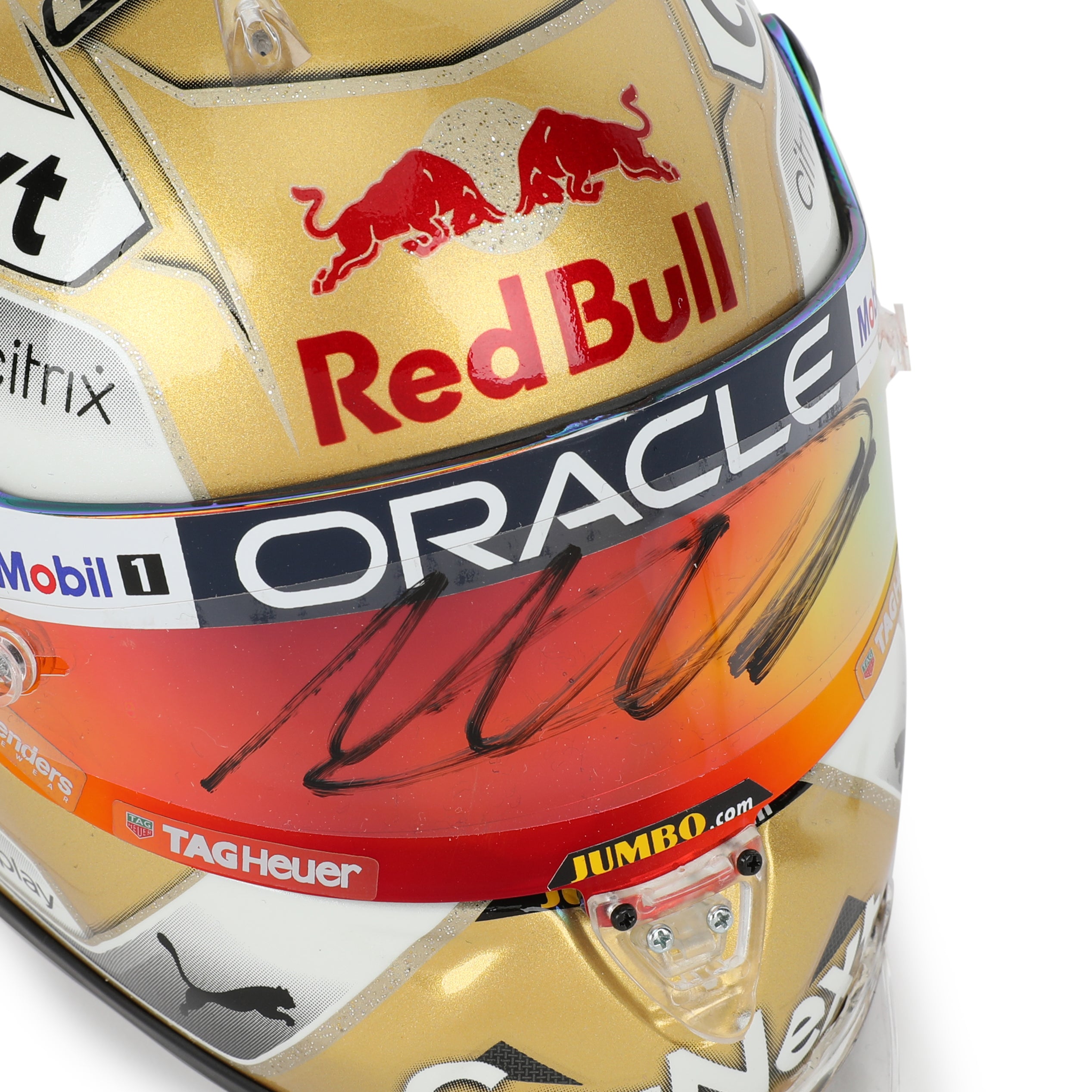 Max Verstappen 2022 World Championship Signed 1.2 Scale Mini Helmet