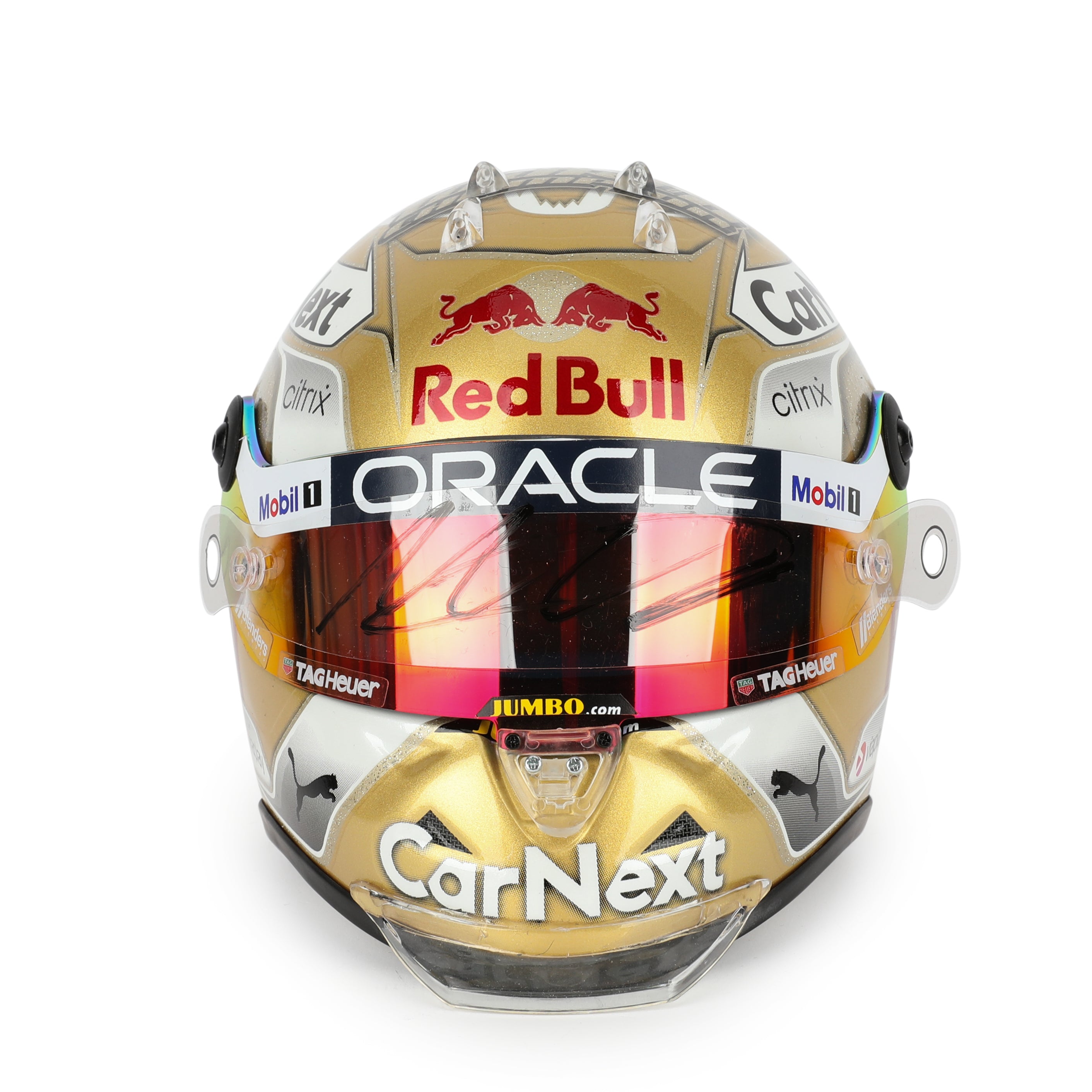 Max Verstappen 2022 World Championship Signed 1.2 Scale Mini Helmet