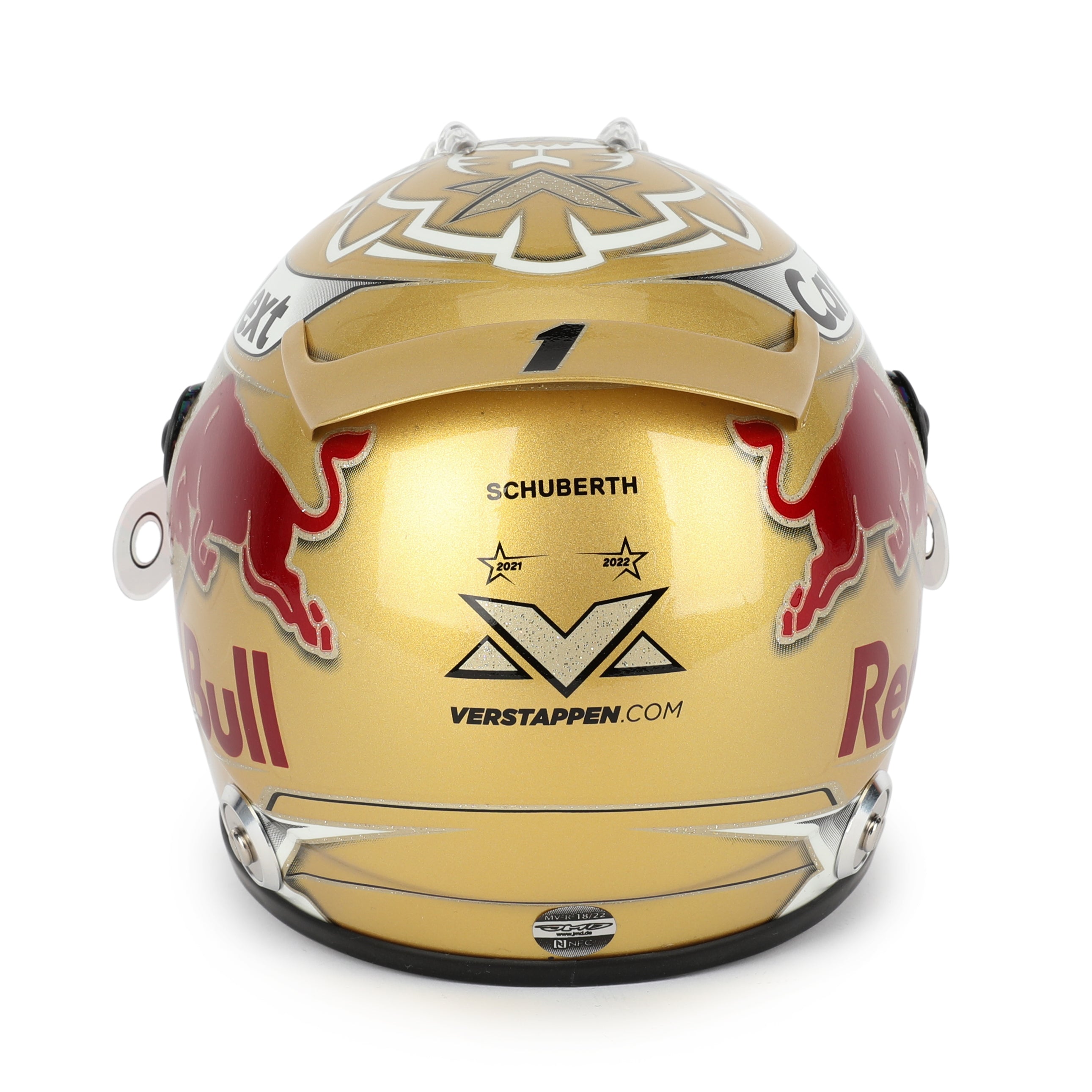 Max Verstappen 2022 World Championship Signed 1.2 Scale Mini Helmet
