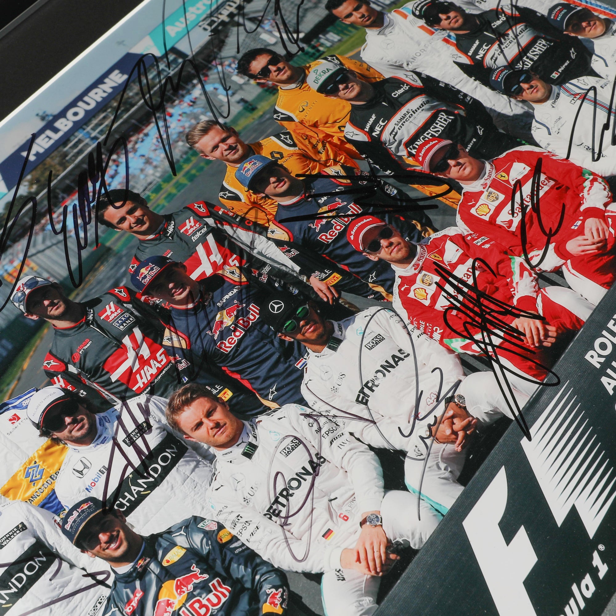 Australia GP 2016 Driver Line Up Signed Photo