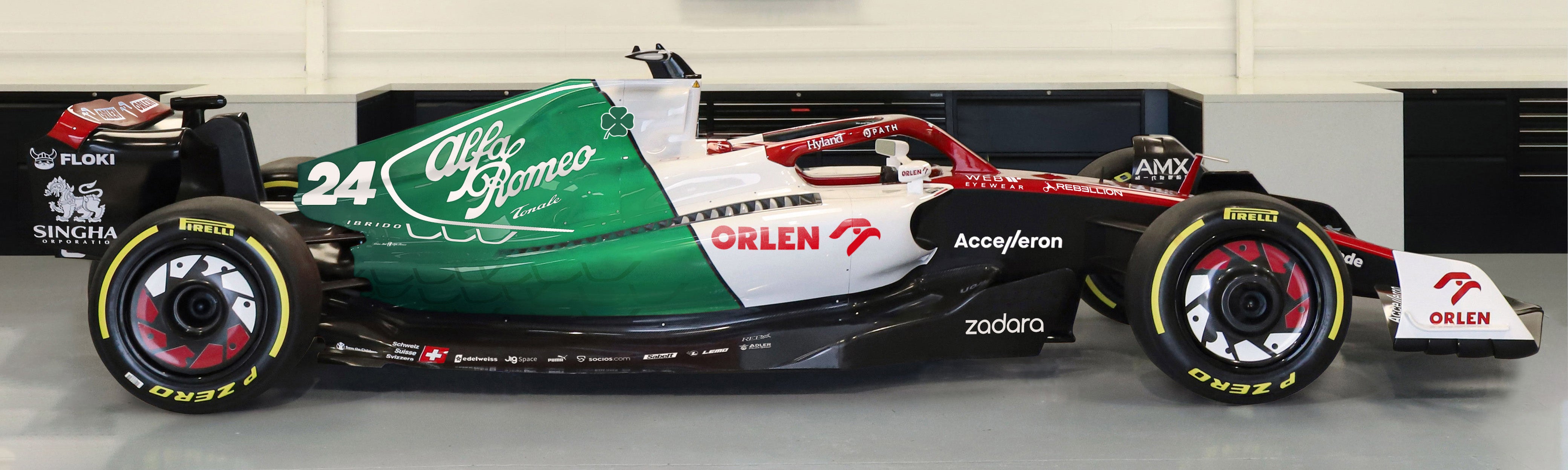2022 Alfa Romeo F1 Team ORLEN Official Show Car - Azerbaijan GP Livery