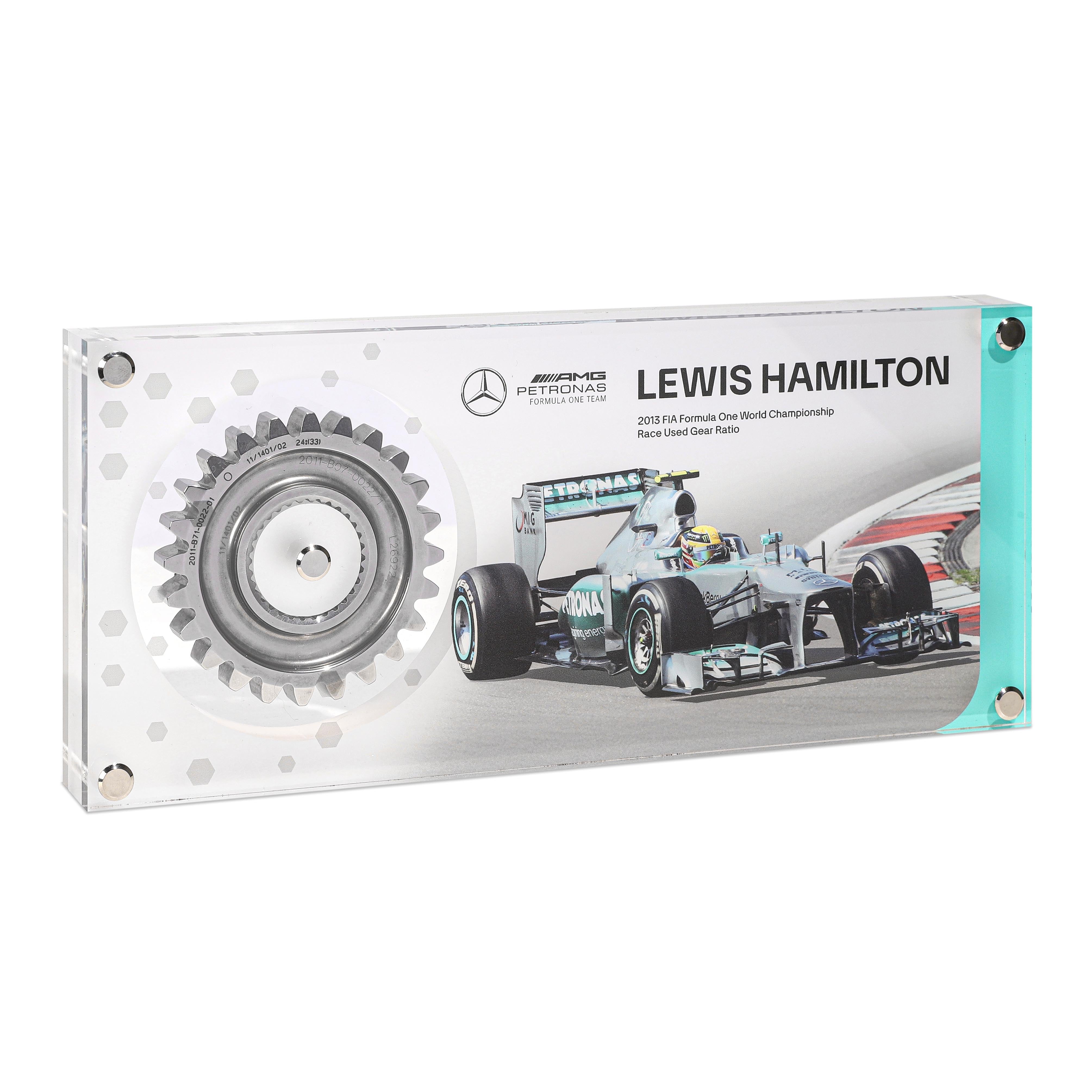 Lewis Hamilton 2013 Mercedes-AMG Petronas F1 team Gear Ratio in Acrylic